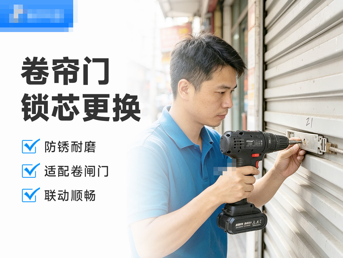 更换卷帘门锁芯服务封面图