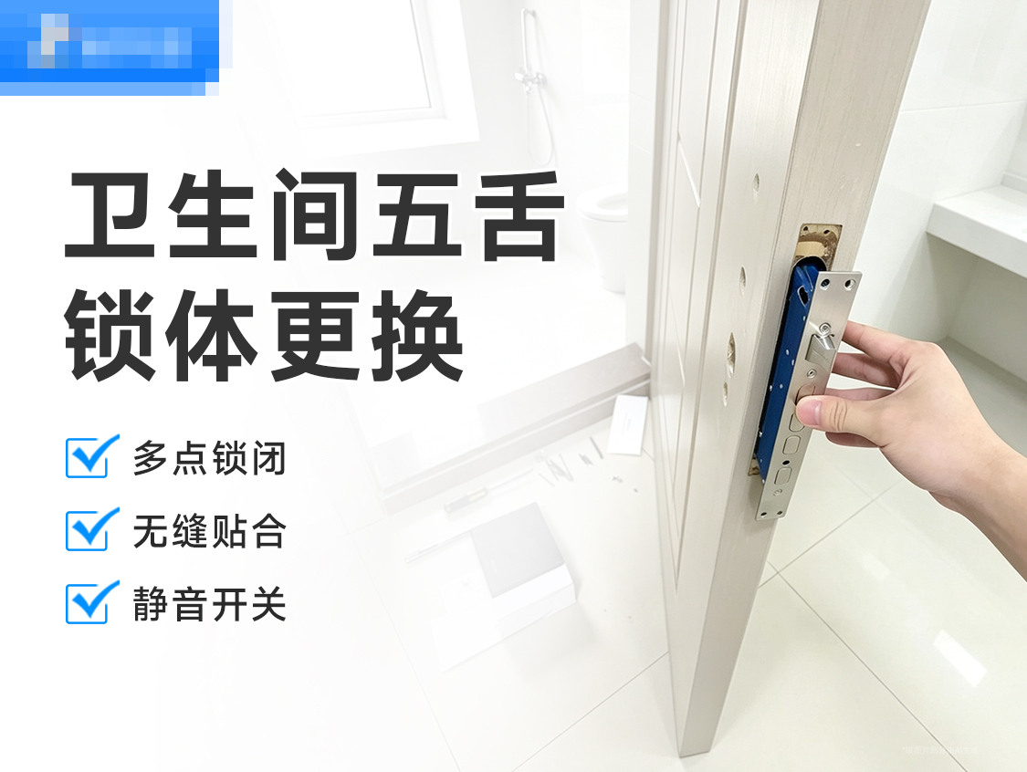 更换卫生间门五舌锁体(不含配件)服务封面图